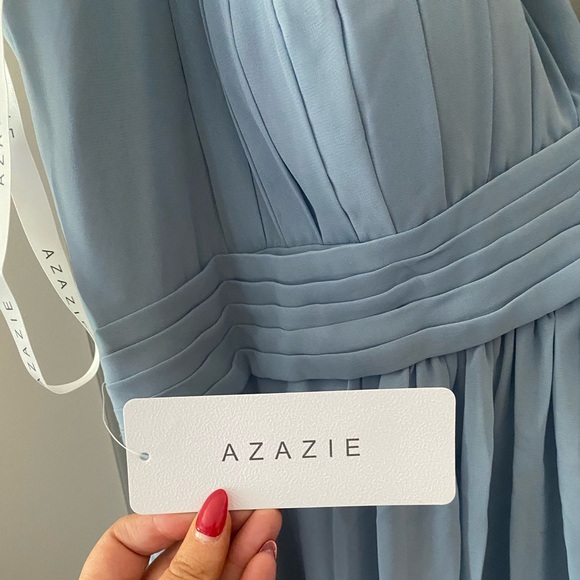 NWT, new, never worn Azazie “Maren” bridesmaid dress, size 20, dusty blue - Picture 13 of 16